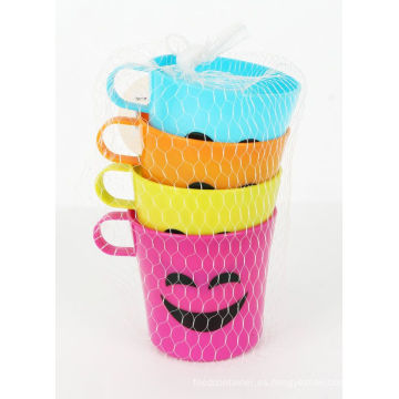 Taza de viaje de sonrisa multicolor